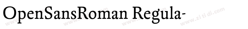 OpenSansRoman Regula字体转换